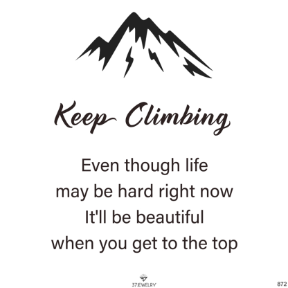 Keep Climbing Mountain Signet Round Ring