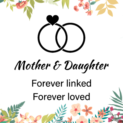 S925 Mother & Daughter Forever Linked Forever Loved Name Custom Ring