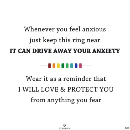 For Daughter - S925 Dispel Your Anxiety Open Ring