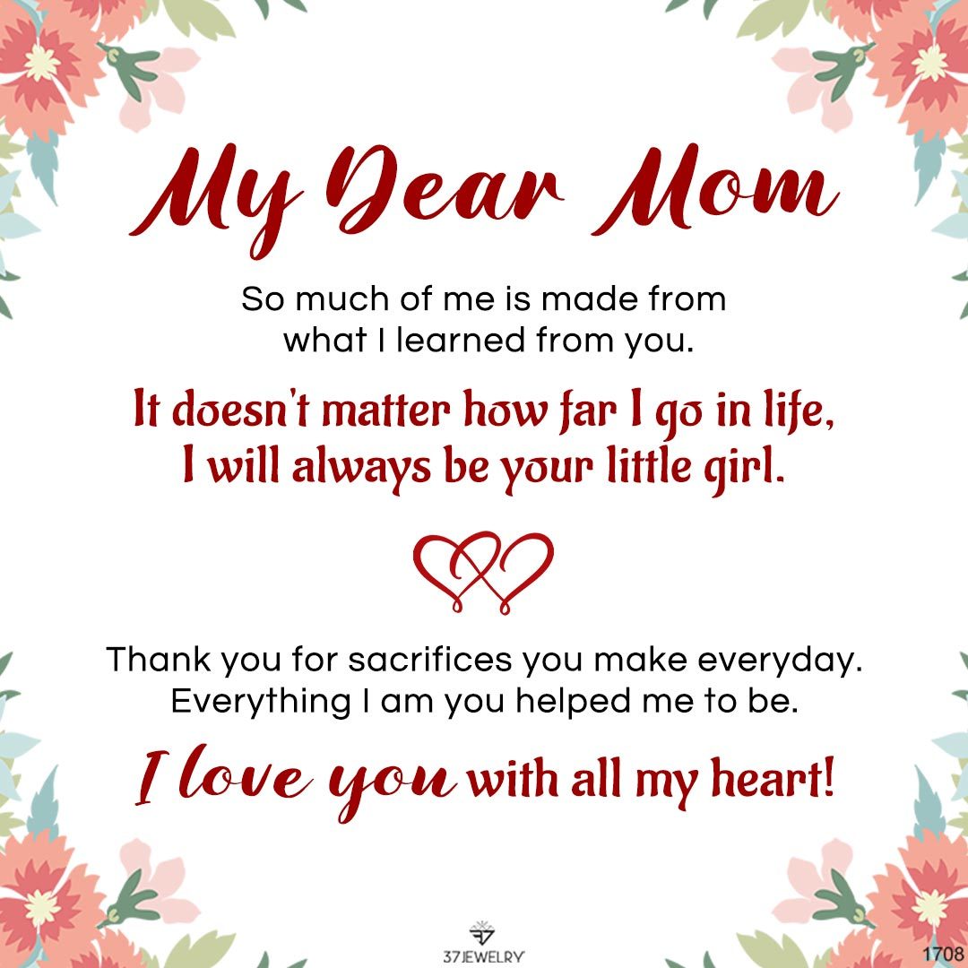 For Mother-S925 My Dear Mom Necklace