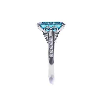 For Memorial - S925 Emerald Cut Diamond Ring