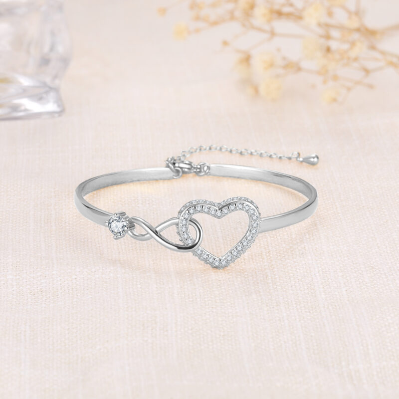 To My Daughter – Infinity Heart Bracelet – Forever Linked Together