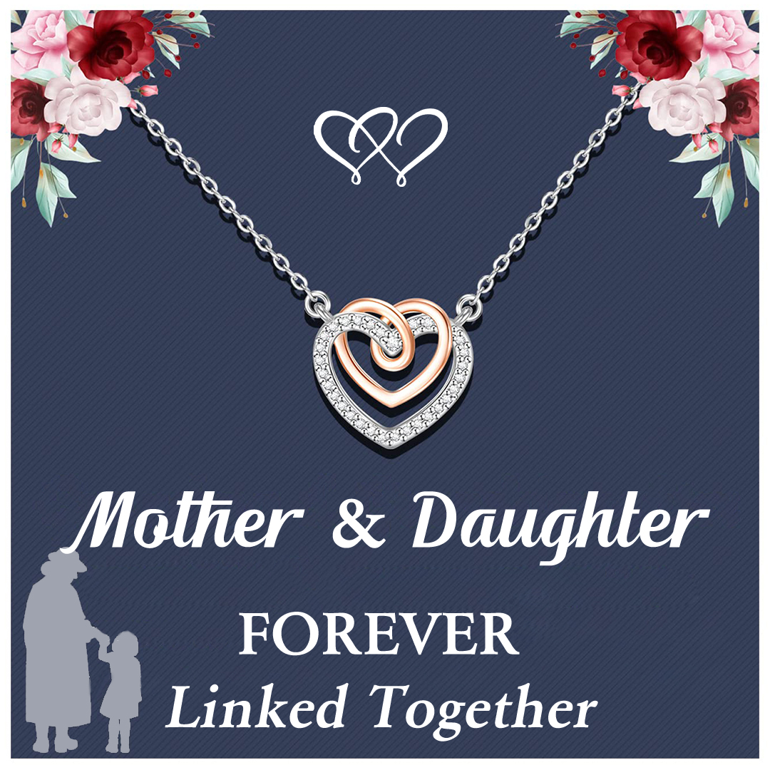 For Daughter - S925 Mother & Daughter Forever Linked Together Necklace