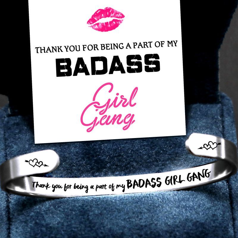 For Friend - Badass Girl Gang Double Heart Bracelet