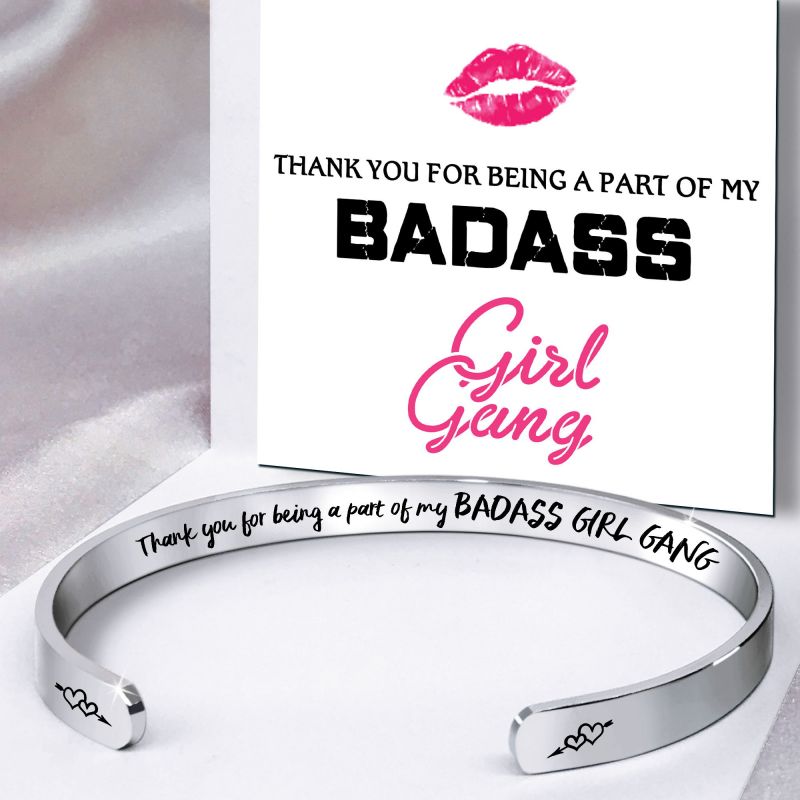 For Friend - Badass Girl Gang Double Heart Bracelet
