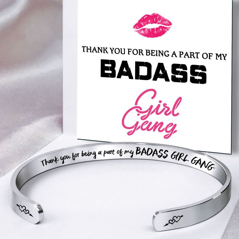 For Friend - Badass Girl Gang Double Heart Bracelet