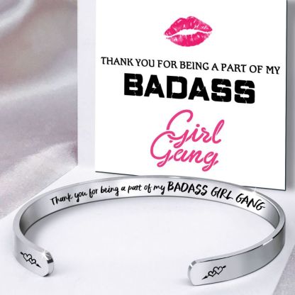 For Friend - Badass Girl Gang Double Heart Bracelet