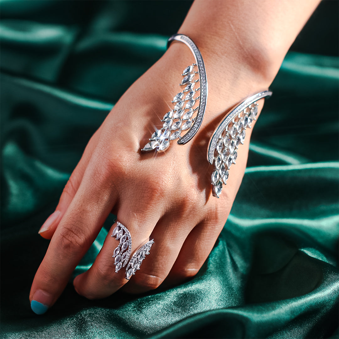 S925 Angel Wings Diamond Jewelry