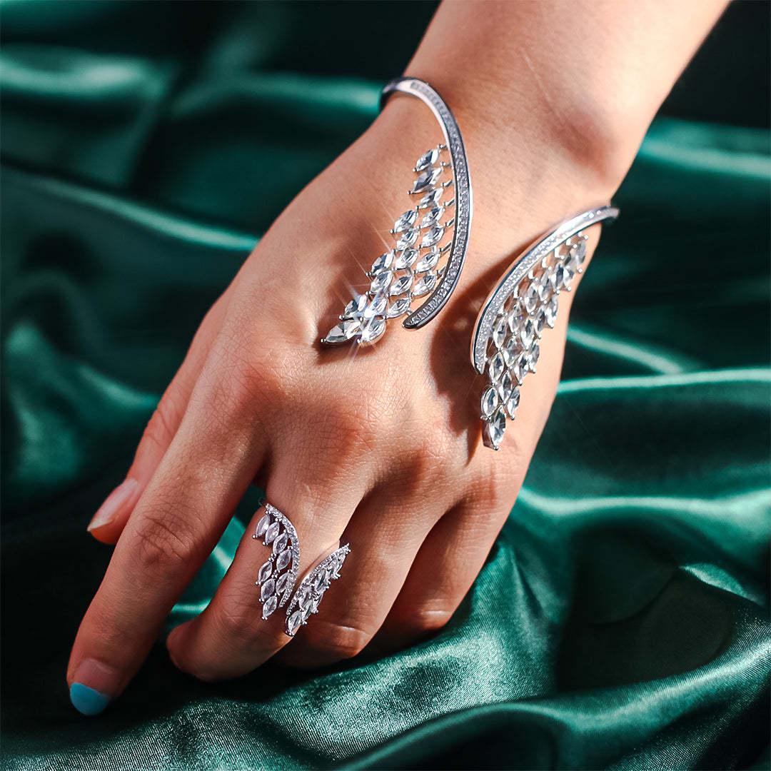 S925 Angel Wings Diamond Jewelry