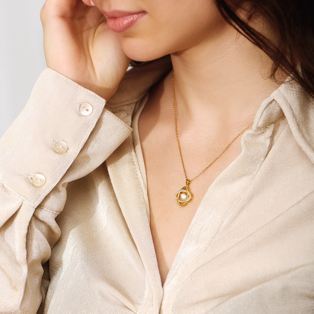 Mother & Daughter - Love Knot Necklace