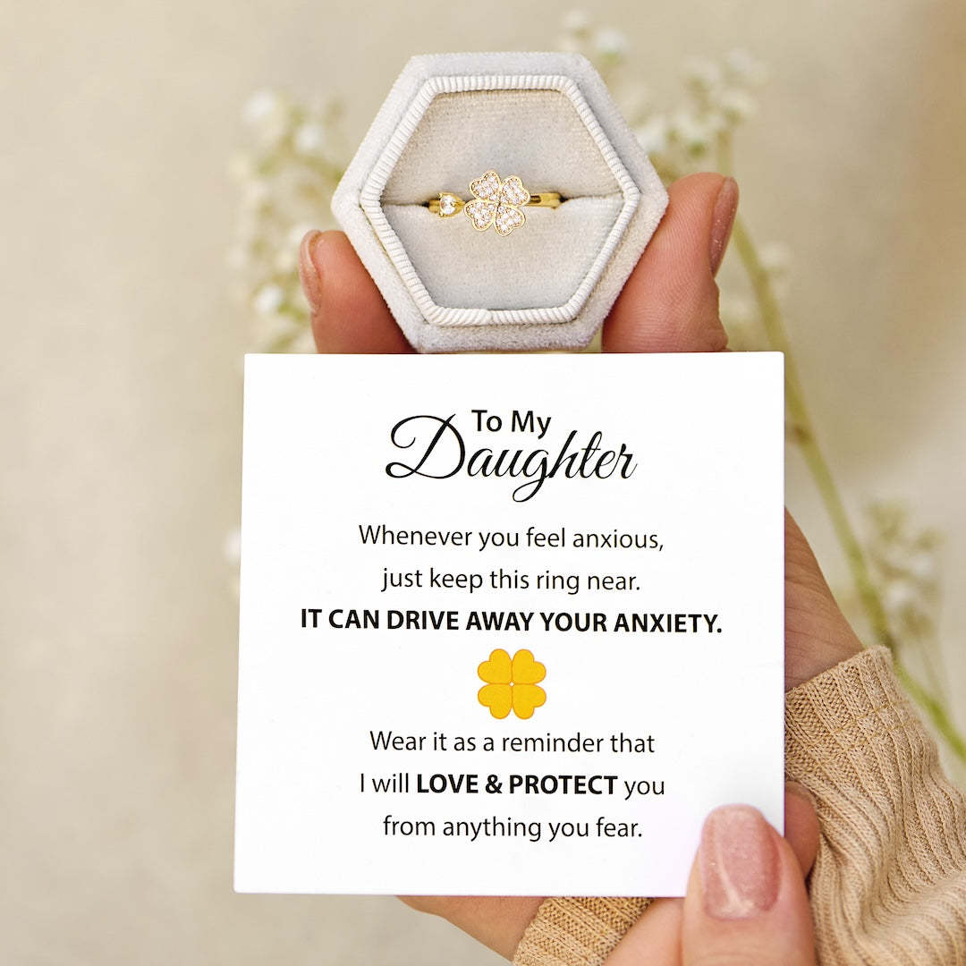 TO MY DAUGHTER CLOVER FIDGET RING