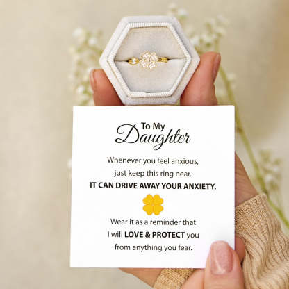 TO MY DAUGHTER CLOVER FIDGET RING