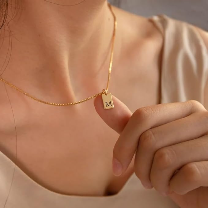 Willow Tag Initial Necklace