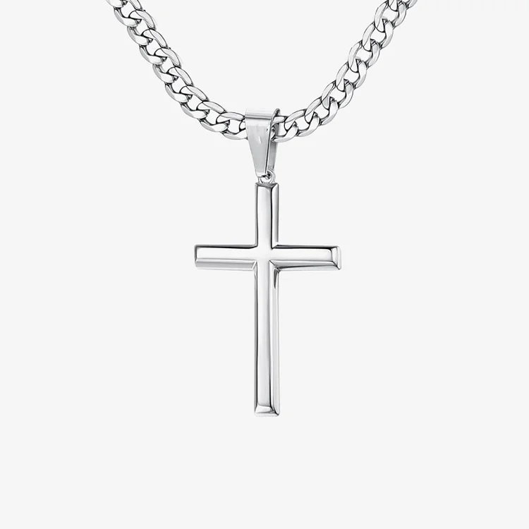 For Bonus Son - We're Family Forever Cross Pendant Necklace