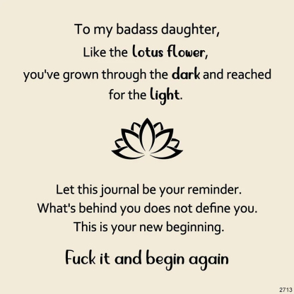 For Daughter - Fuck It & Begin Again Lotus Ring
