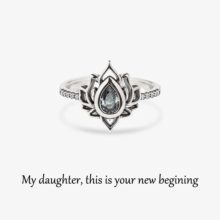 For Daughter - Fuck It & Begin Again Lotus Ring