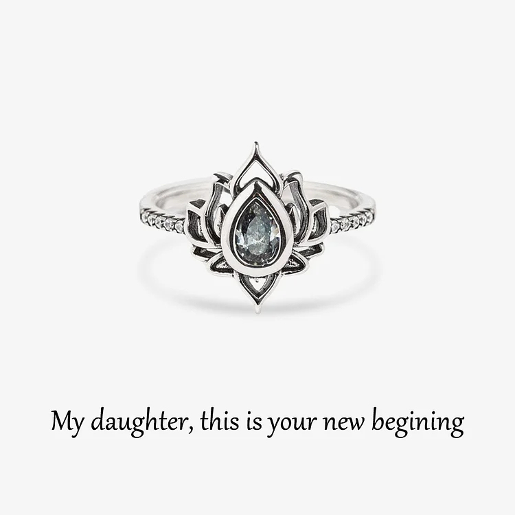 For Daughter - Fuck It & Begin Again Lotus Ring