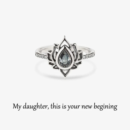 For Daughter - Fuck It & Begin Again Lotus Ring