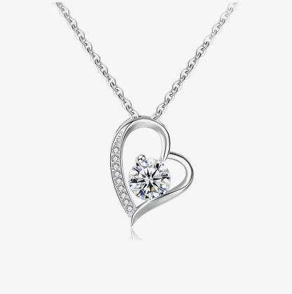 For Daughter - Love From Dad Diamond Heart Necklace