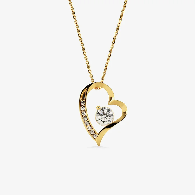For Daughter - Love From Dad Diamond Heart Necklace