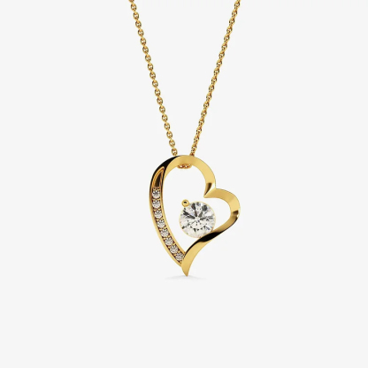 For Daughter - Love From Dad Diamond Heart Necklace