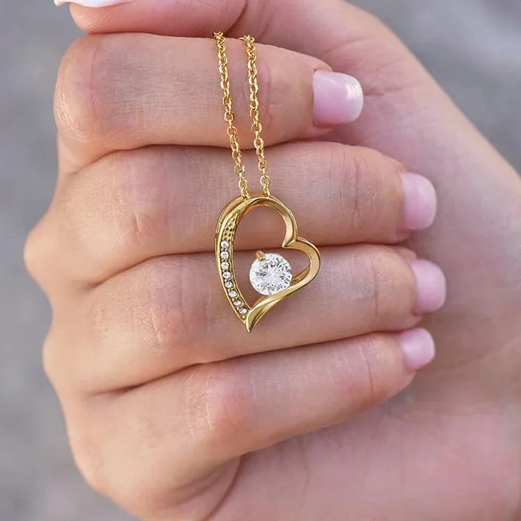 For Daughter - Love From Dad Diamond Heart Necklace