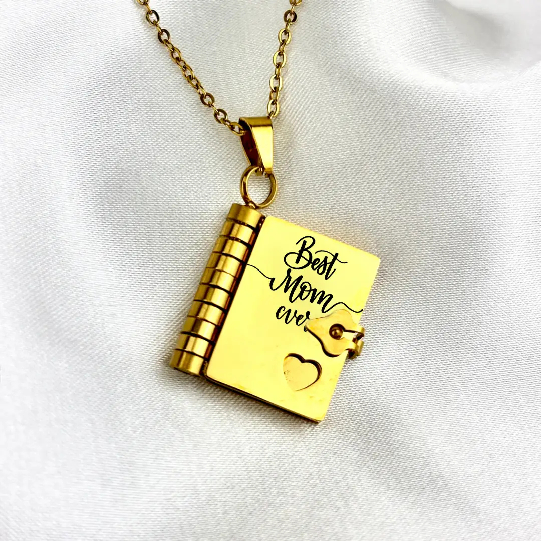 For My Incrediable Mom Book Necklace