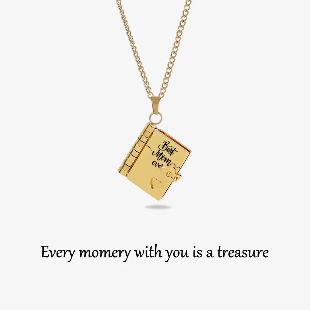 For My Incrediable Mom Book Necklace