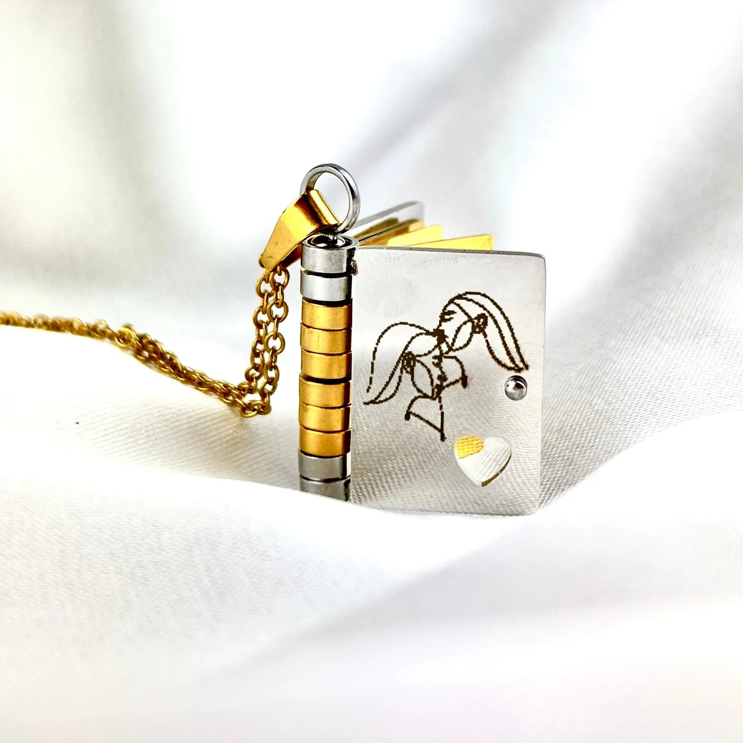 For Sisters- I Love You Sister Book Necklace