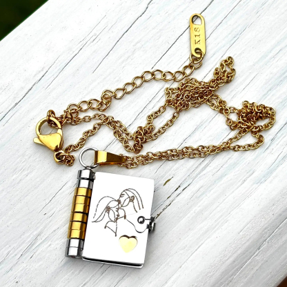 For Sisters- I Love You Sister Book Necklace