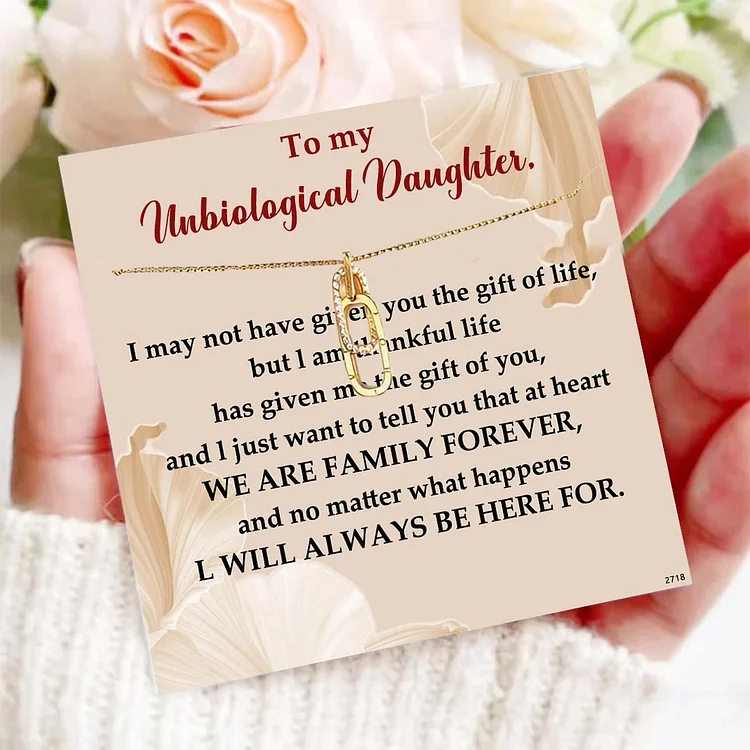 For Bonus Daughter - We're Family Forever Circle Necklace