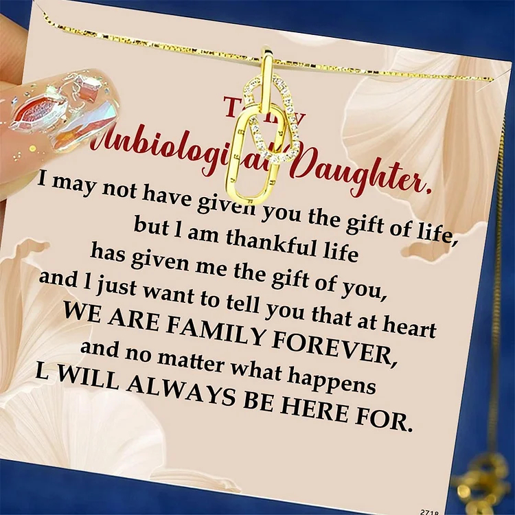 For Bonus Daughter - We're Family Forever Circle Necklace