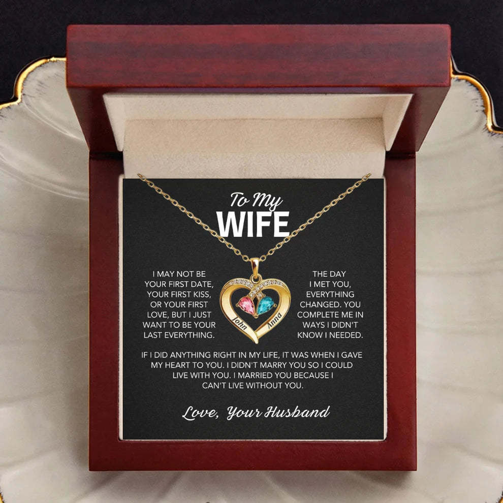 Forever Yours – Birthstone Heart Necklace