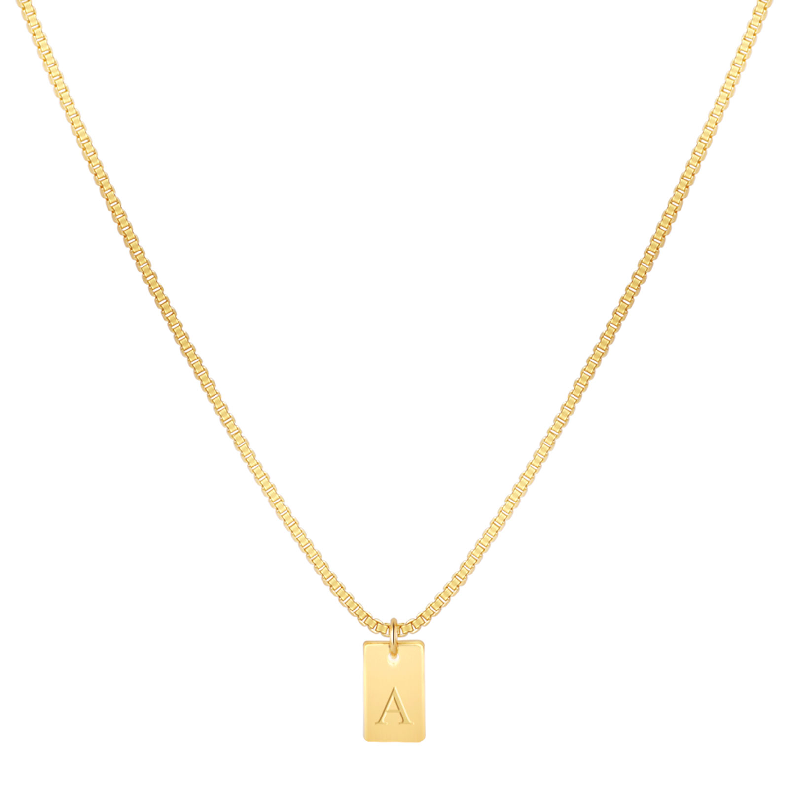 Willow Tag Initial Necklace