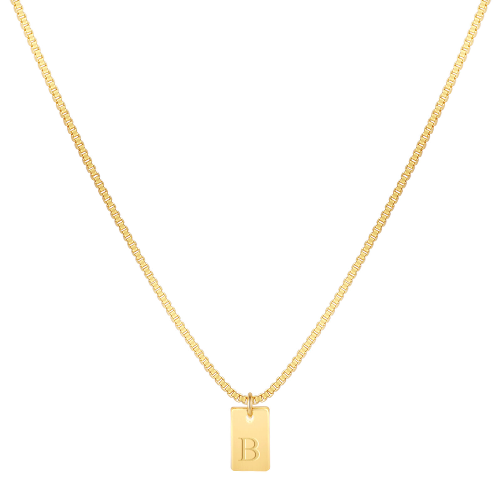 Willow Tag Initial Necklace