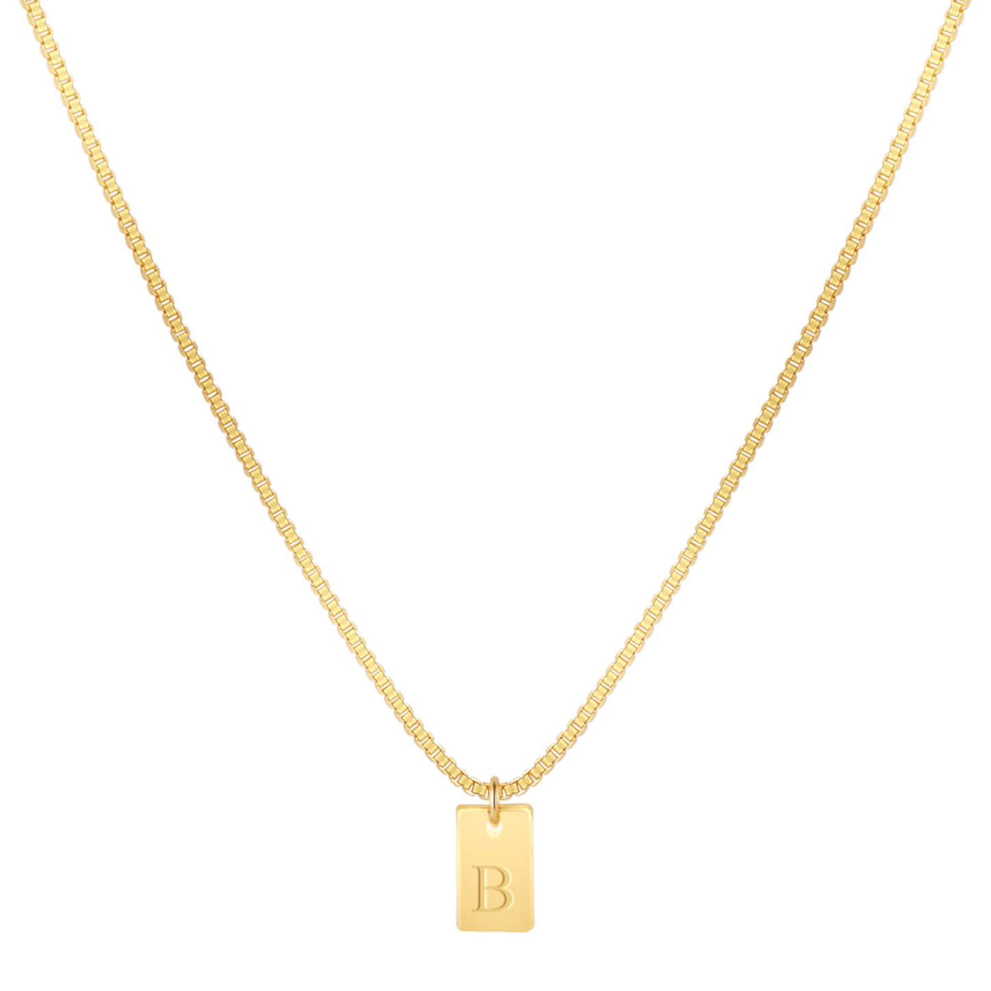 Willow Tag Initial Necklace