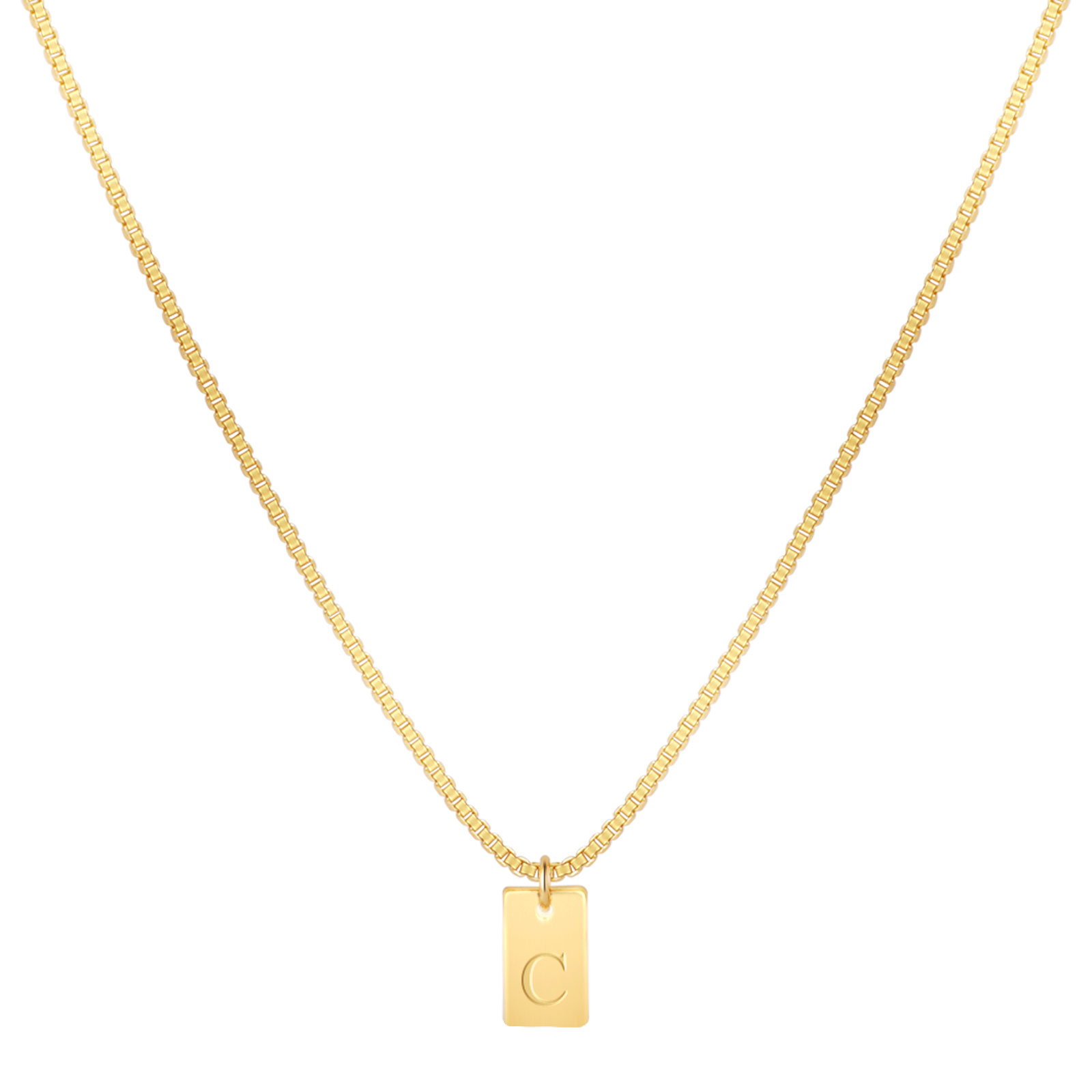 Willow Tag Initial Necklace