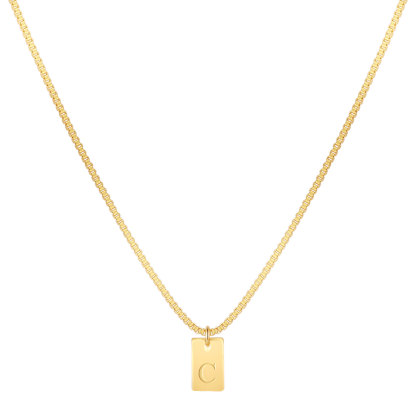 Willow Tag Initial Necklace