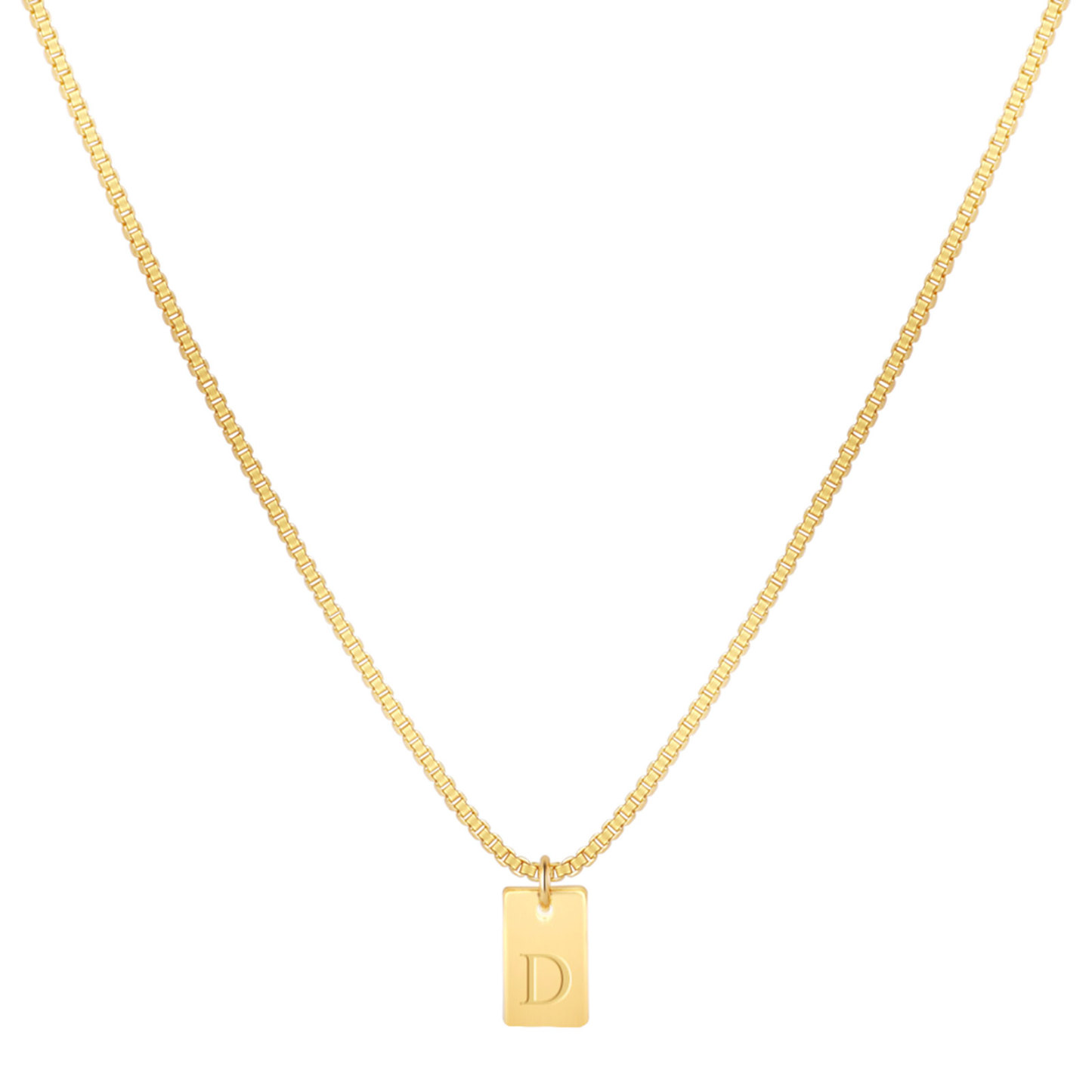 Willow Tag Initial Necklace