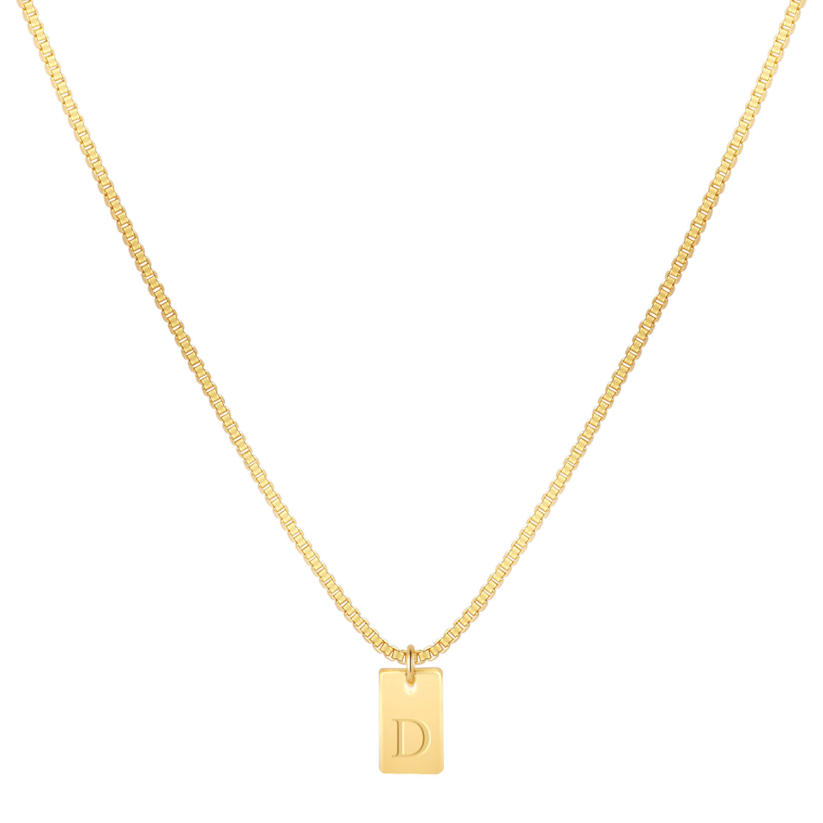 Willow Tag Initial Necklace