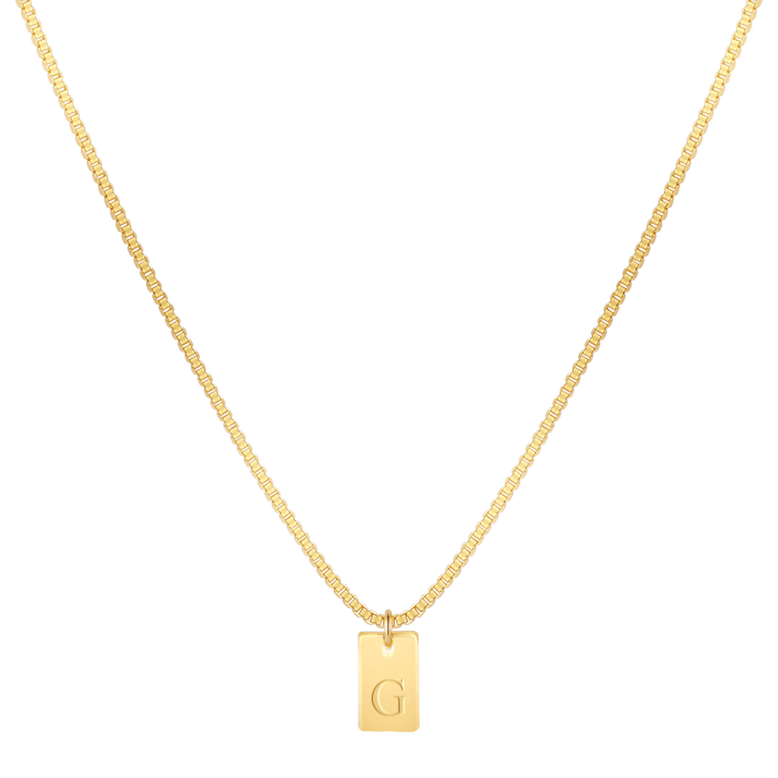 Willow Tag Initial Necklace