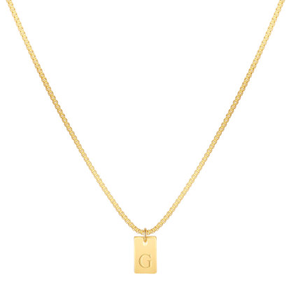 Willow Tag Initial Necklace
