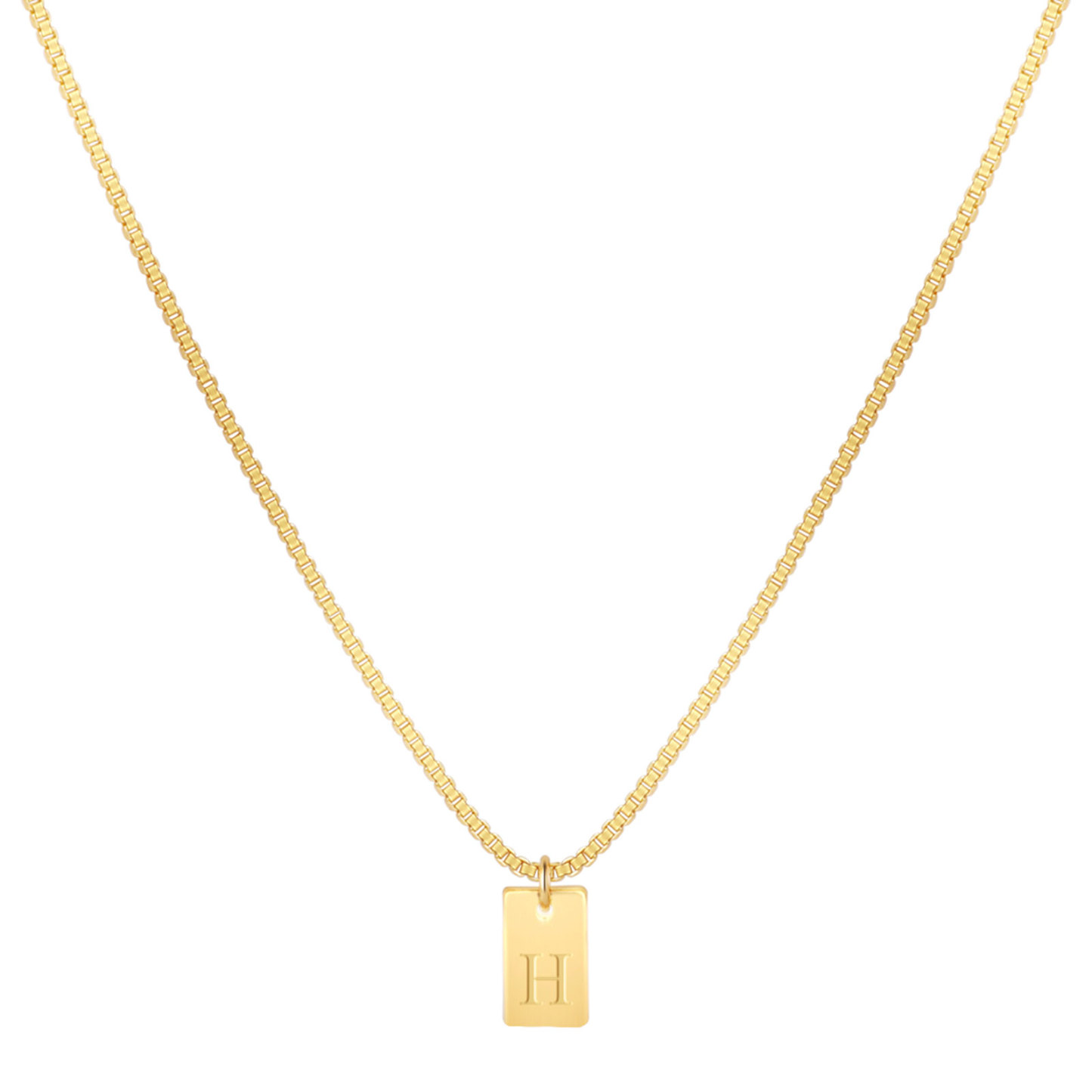 Willow Tag Initial Necklace