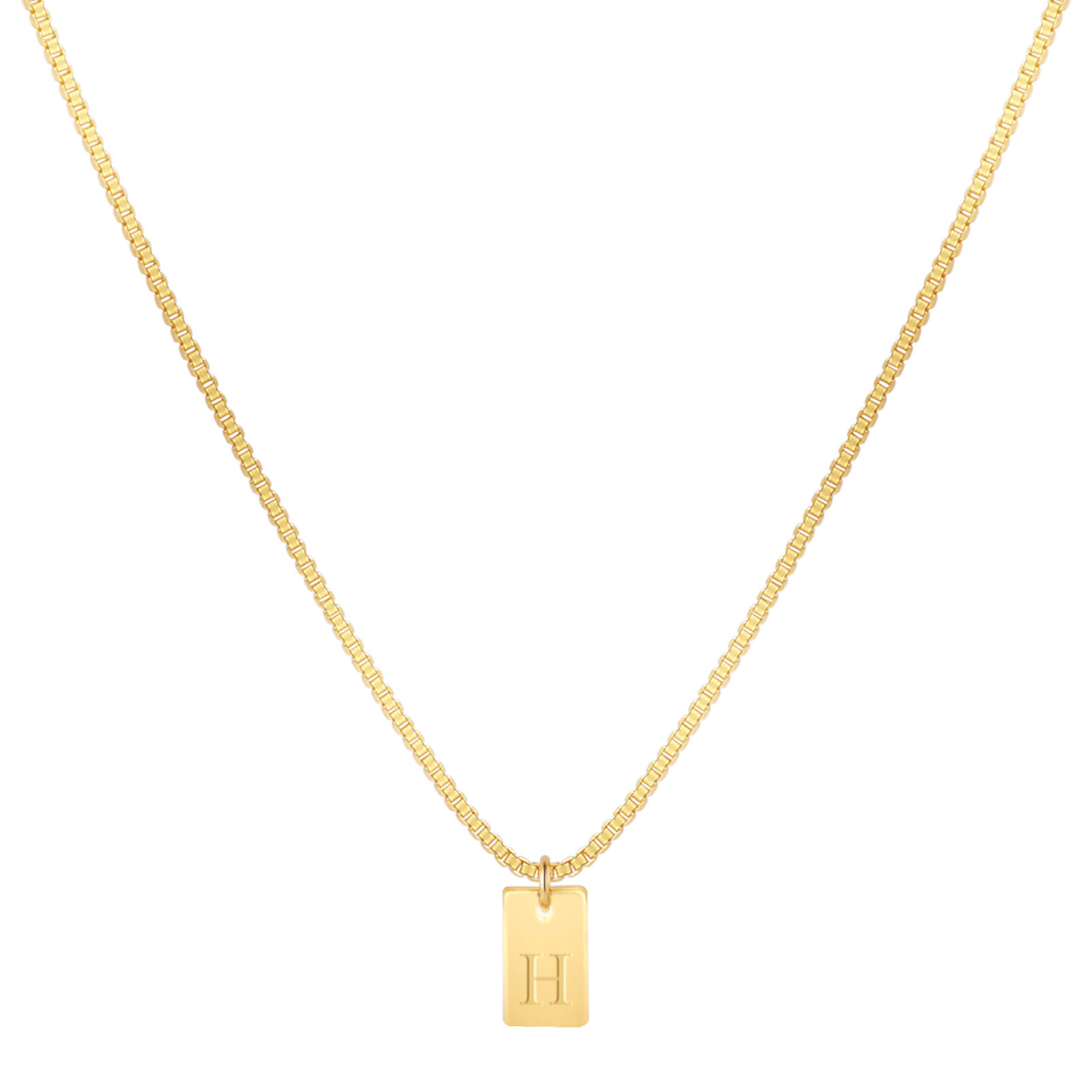 Willow Tag Initial Necklace