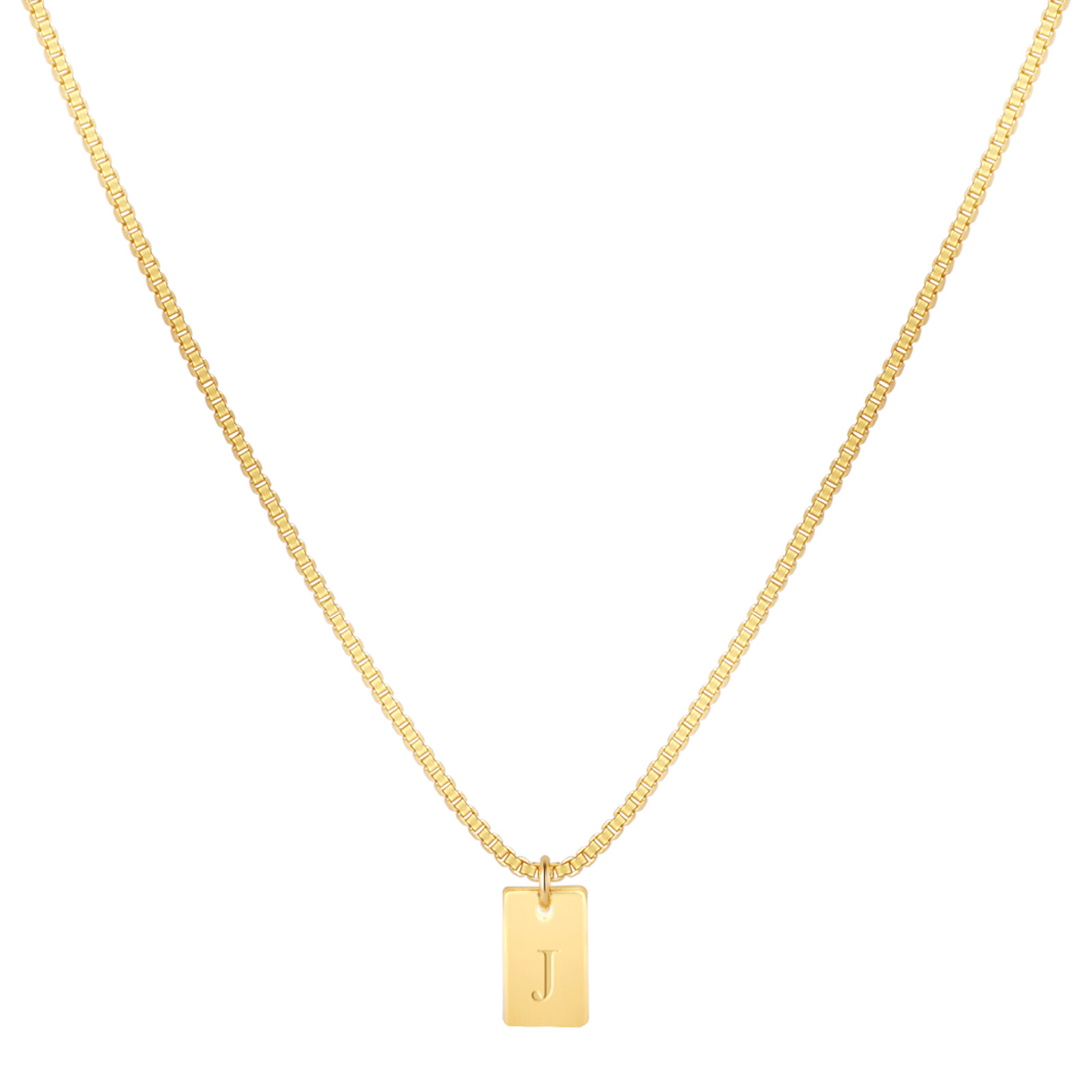 Willow Tag Initial Necklace
