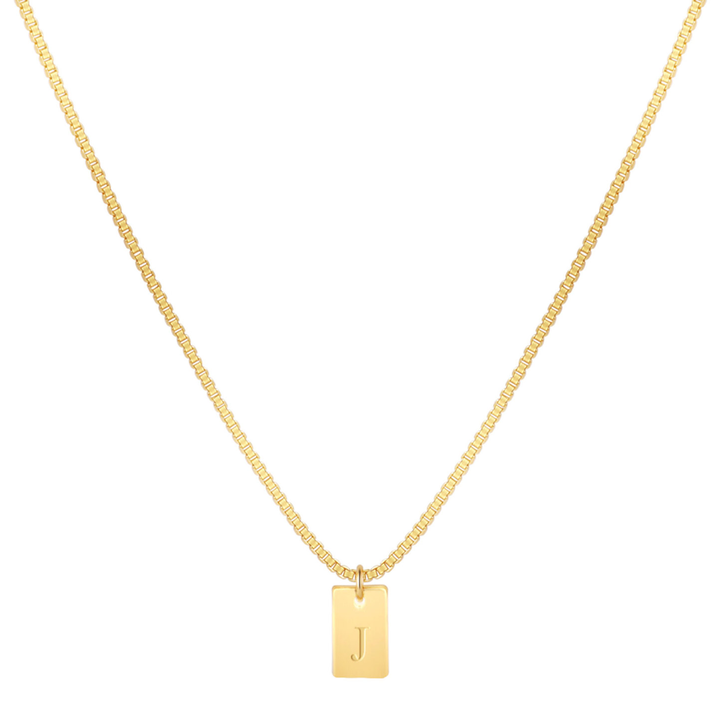 Willow Tag Initial Necklace