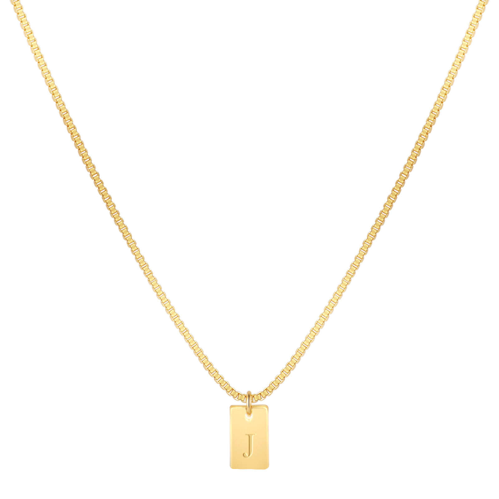Willow Tag Initial Necklace