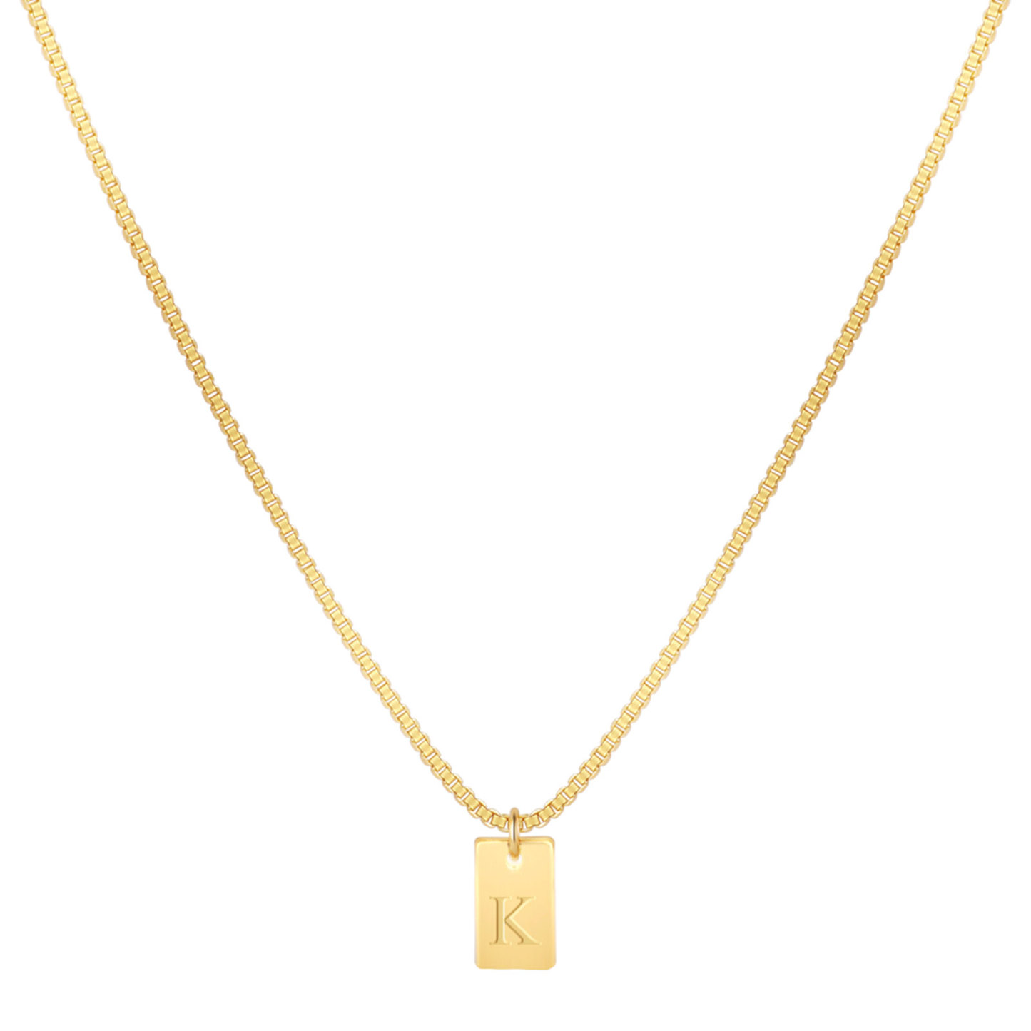 Willow Tag Initial Necklace