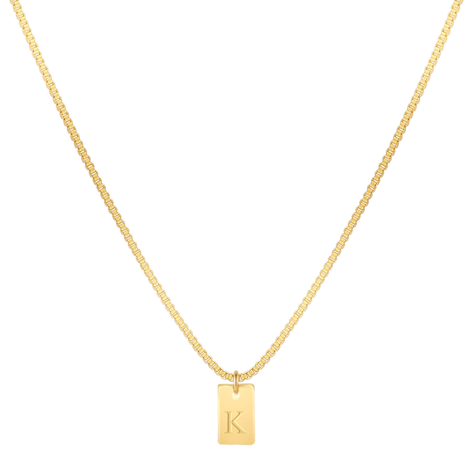 Willow Tag Initial Necklace