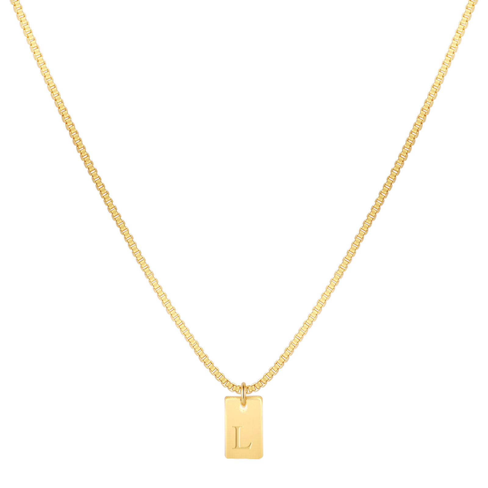 Willow Tag Initial Necklace